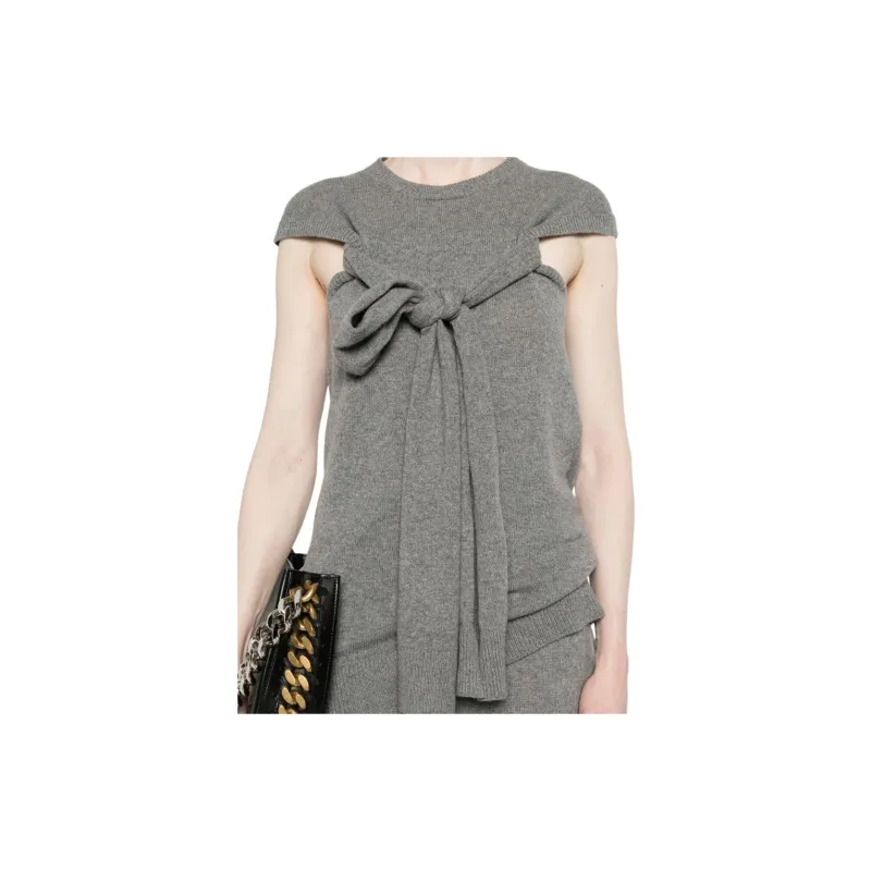 Stella McCartney Self-Tie Fastened Sleeveless Knitted Top-4