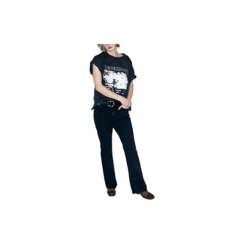 H&M T Shirt Women's Dark Gray/Nirvana-1