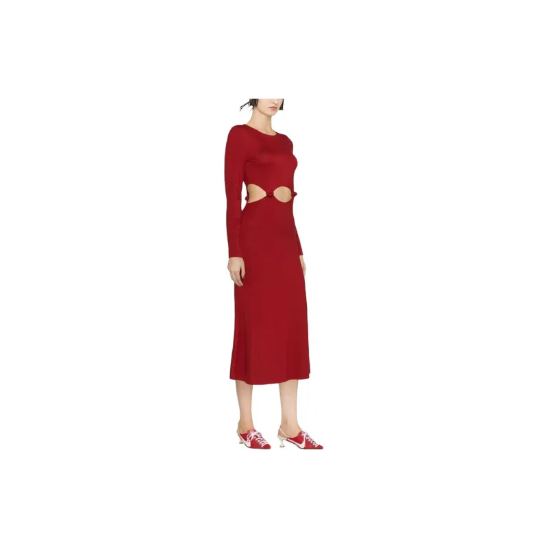 Reformation Long-Sleeved Dresses Women's Red-1