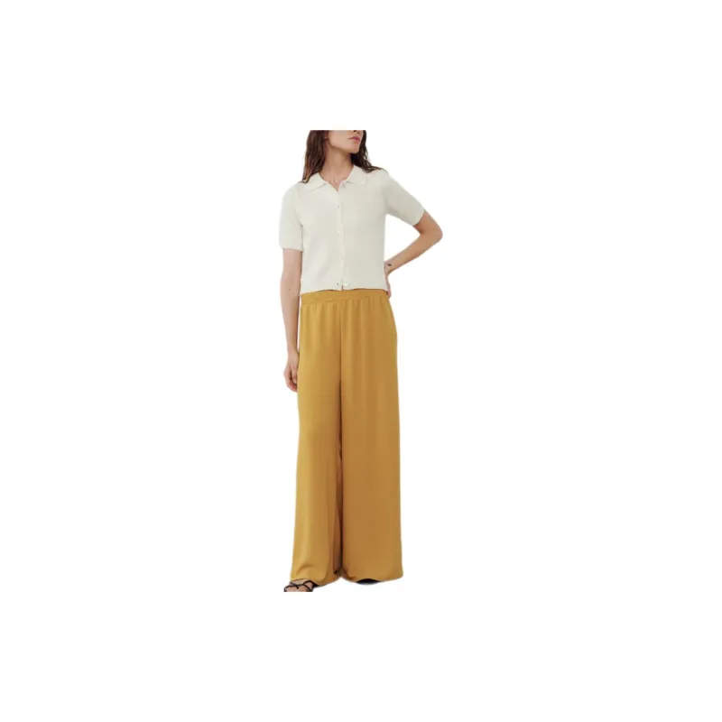 ZARA Casual Pants Women's Yellow-1