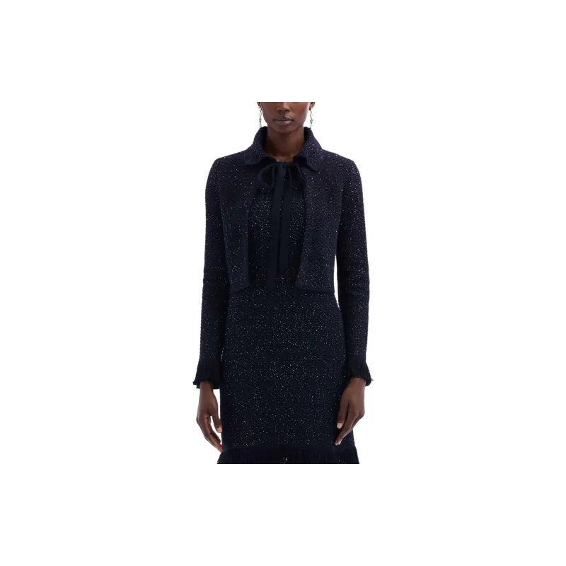Oscar De La Renta Sequin Tweed Jacket-2