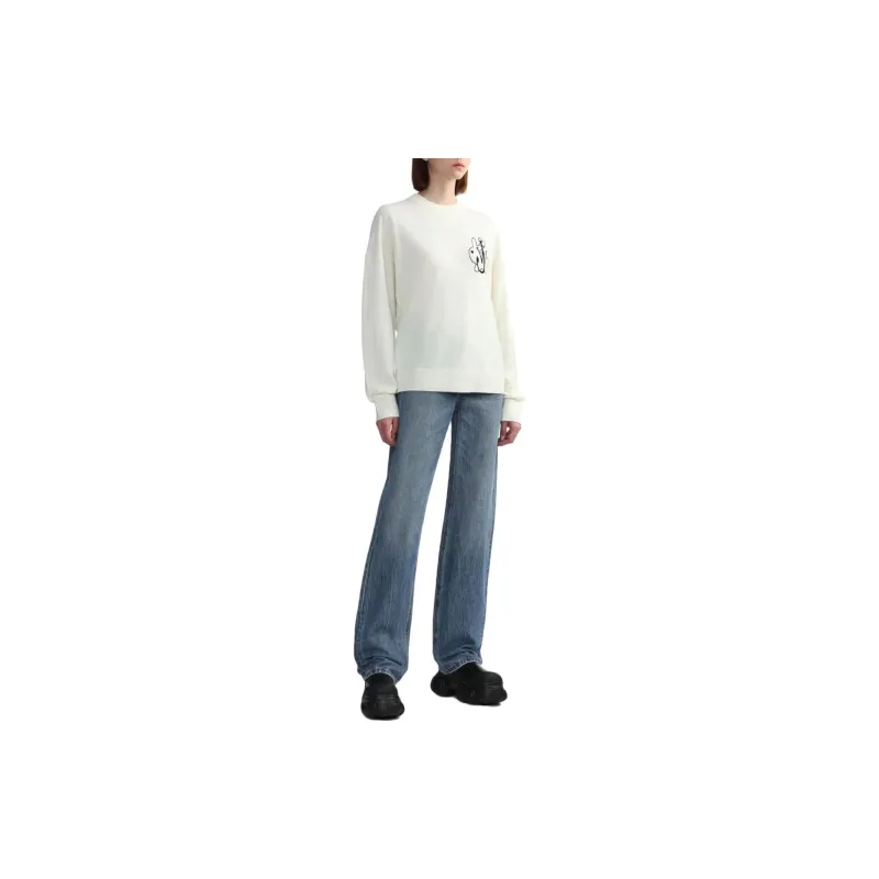JW Anderson Logo Intarsia Knit Crenweck Jumper-4