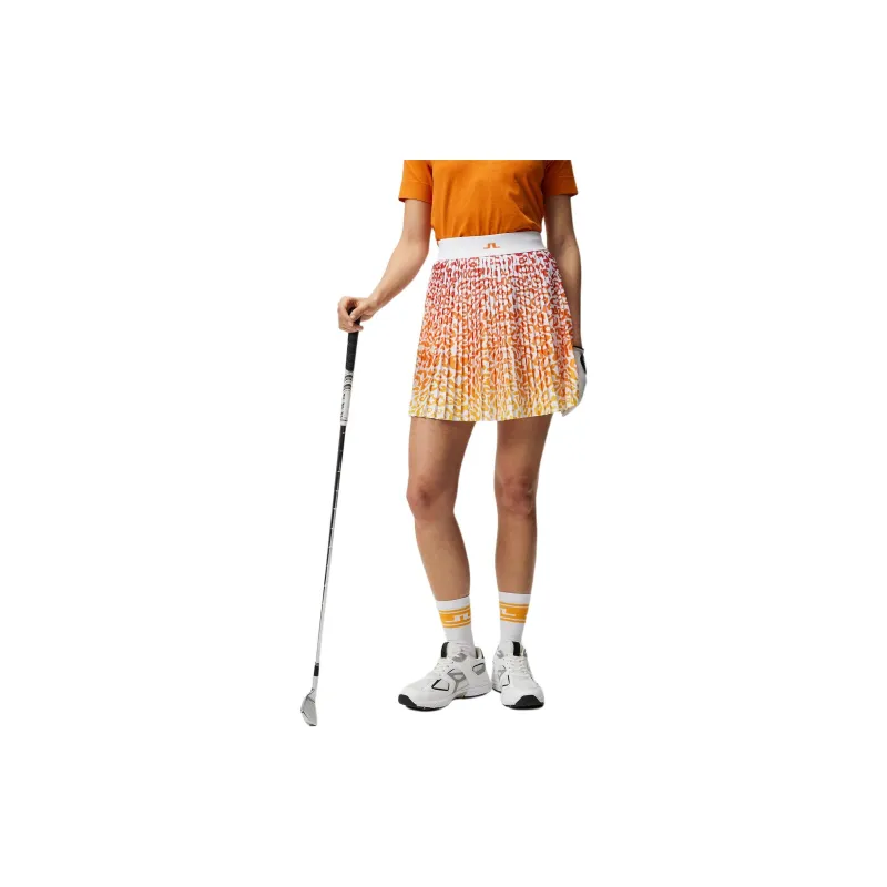 J.Lindeberg Binx Print Skirt Casual Short Skirts Women's Orange-1