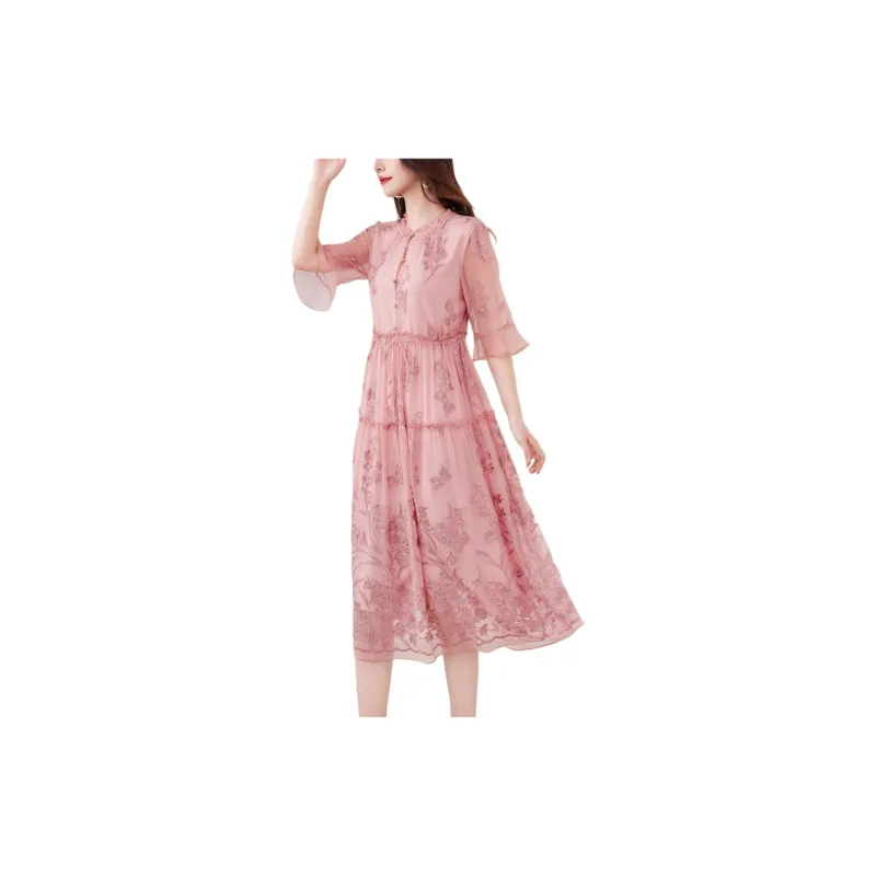 Yi Mengyuan Long Sleeved Dresses Women's-2