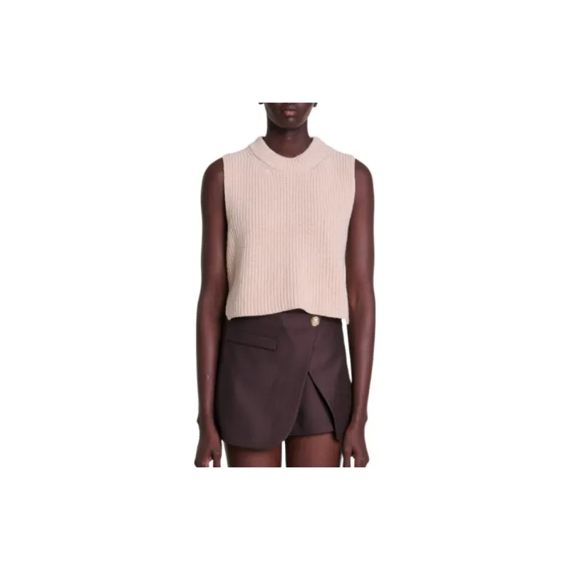 Maje Sleeveless Wool Sweater-1