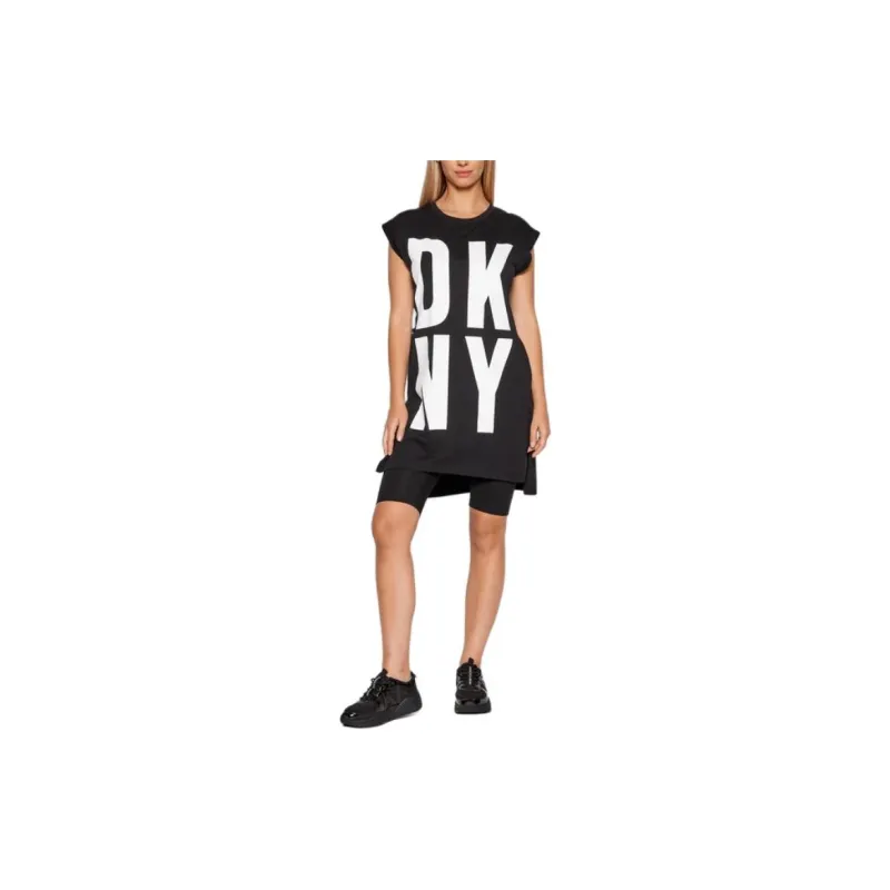 DKNY Longline Logo print Vest Top-3