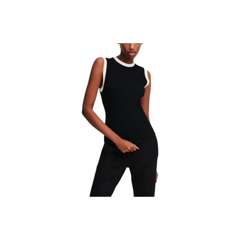 Karl Lagerfeld Ribbed knit Tank Top-3