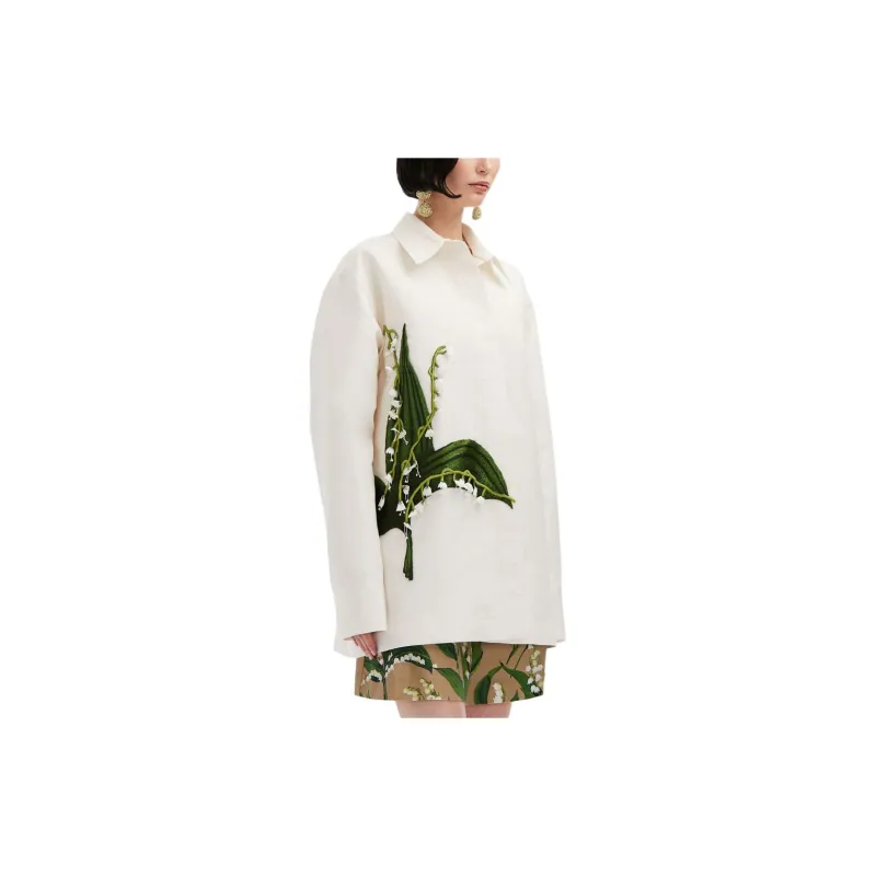 OSCAR DE LA RENTA Lily Of The Valley Shirt Jacket-4