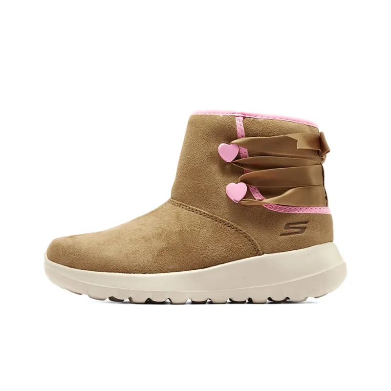 Skechers Cushioned Wear-Resistant Breathable Warm Low Shaft Kids' Boots Brown Teenagers-0