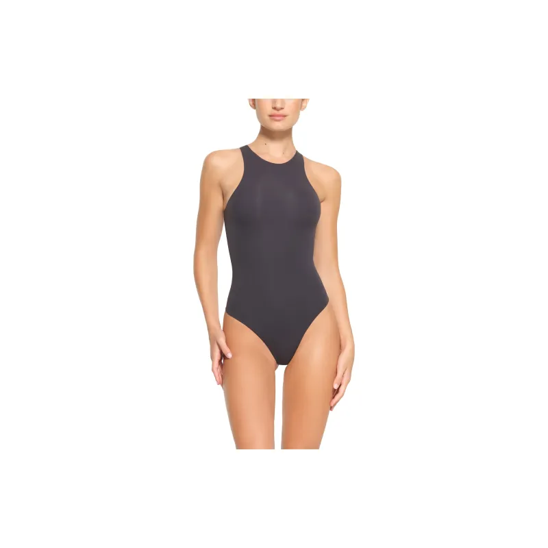 SKIMS FITS EVERYBODY HIGH NECK BODYSUIT Bodysuits Women's Graphite/GRAPHITE-1