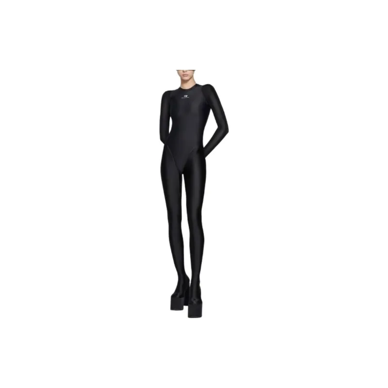 Balenciaga One-Piece Swimsuits Women's Black-2