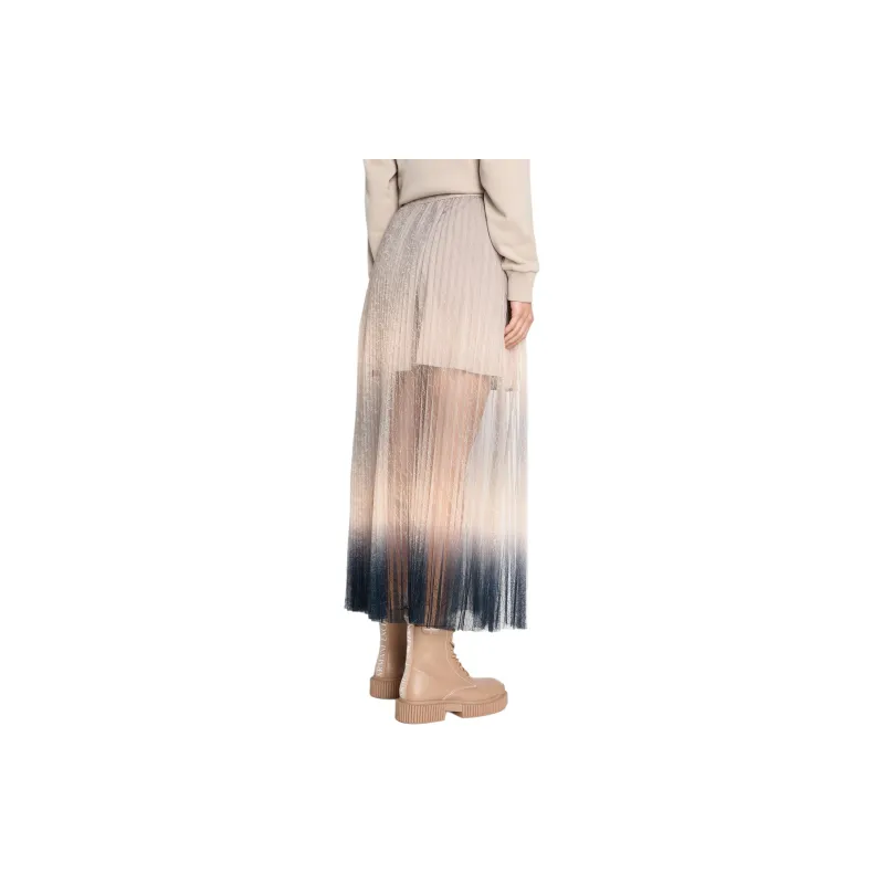 ARMANI EXCHANGE Gradient Lace Pleated Blouse-3