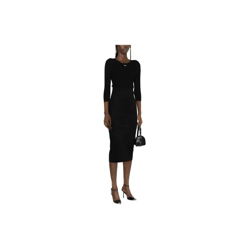 PRADA SS23 Casual Long Skirts Women's Black-1