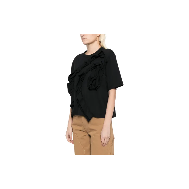Ulla Johnson Aris Ruffle detail T shirt-2