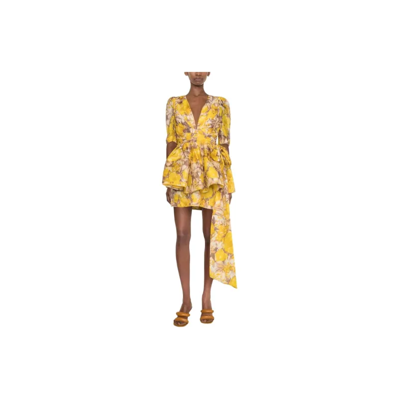 Zimmermann Short-Sleeved Dresses Women's Yellow-1