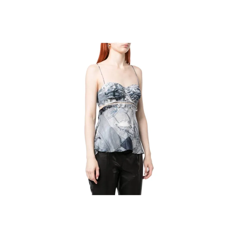 NATASHA ZINKO Denim print Camisole-1