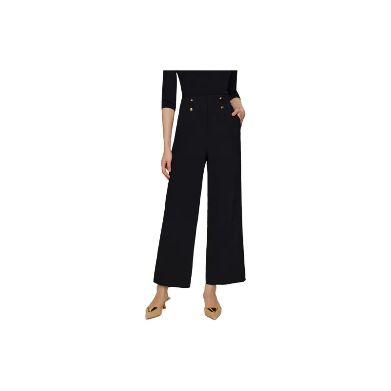 JZ. ANNAKRO Casual Pants Women's Plain Black-1