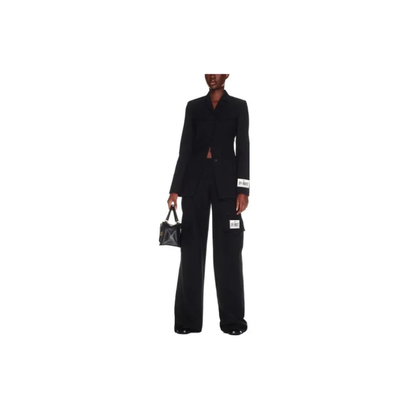 OFF-WHITE Single-Breasted Long-Sleeved Jacket-1