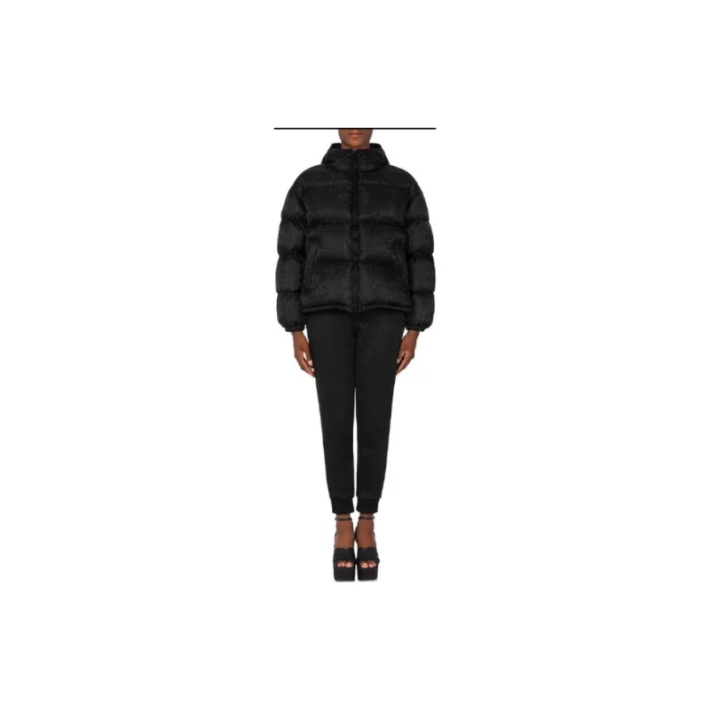 MOSCHINO Monogram Printed Hooded Padded Jacket-1