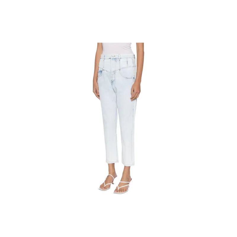 ISABEL MARANT Oliviani High Waisted Frayed Jeans-3