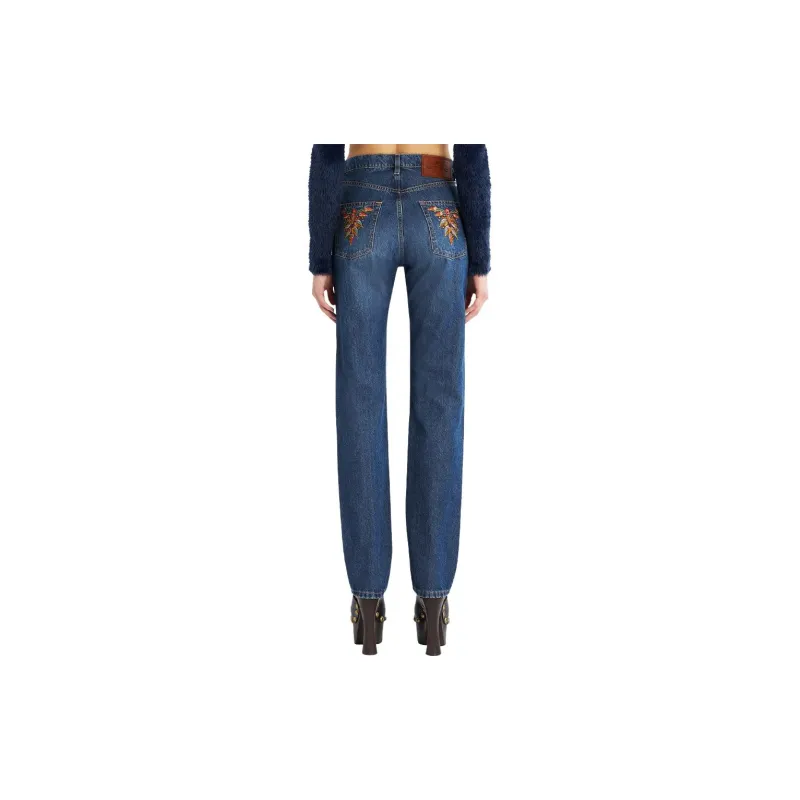 ETRO Floral Embroidered Bootcut Jeans-3