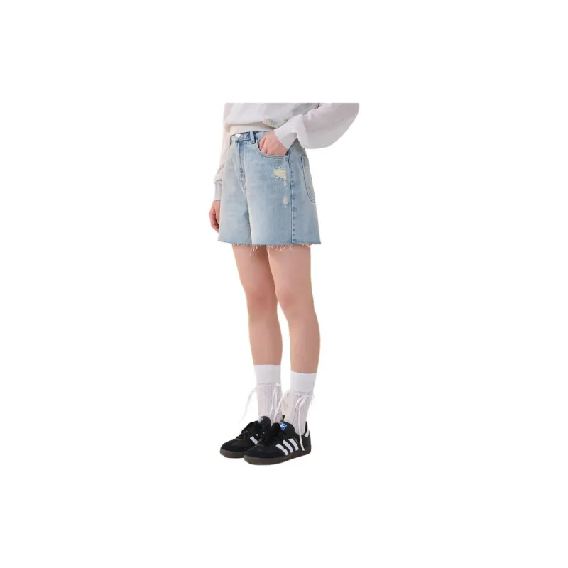 COVERNAT SS24 Denim Shorts Women's Light Blue-4