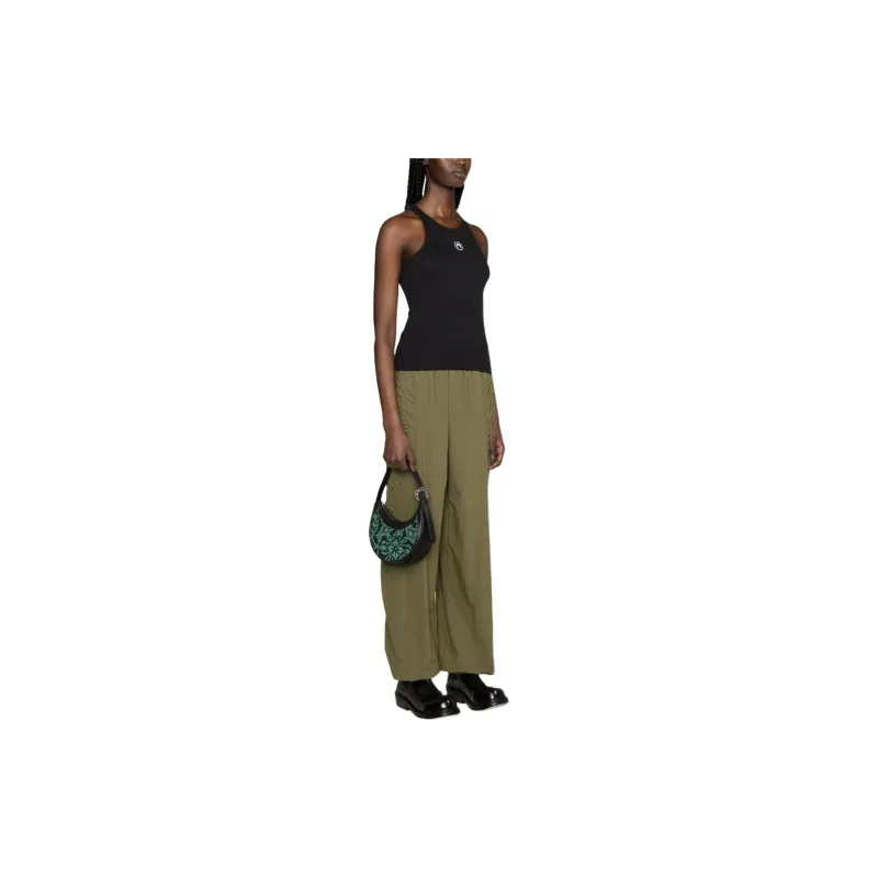 Marine Serre Moon embroidered Ribbed Tank Top-3
