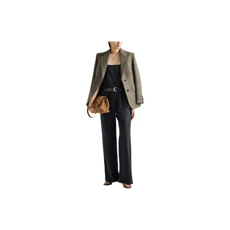 PRADA Triangle logo Denim Jumpsuit-2