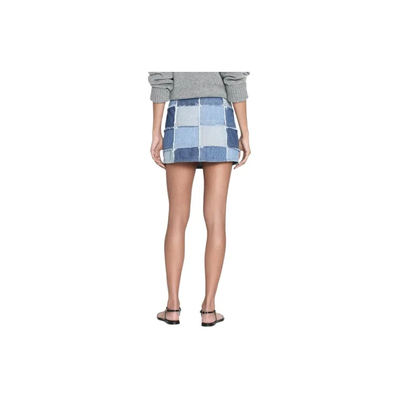 FRAME The 70's Patchwork Mini Skirt-3