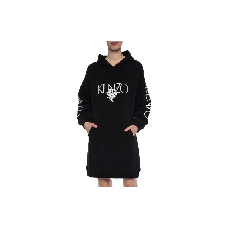 KENZO Long Sleeved Dresses Women's Black-1