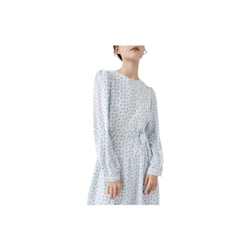 Gui'er Long-Sleeved Dresses Women's Blue-0