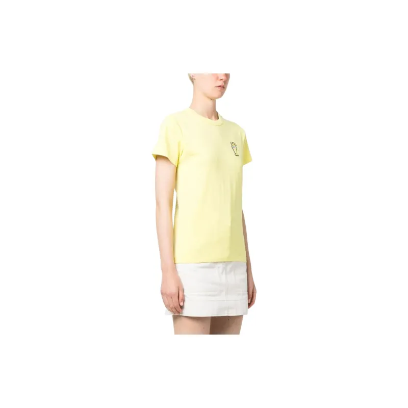 Maison Kitsune T Shirts Women's Yellow-2
