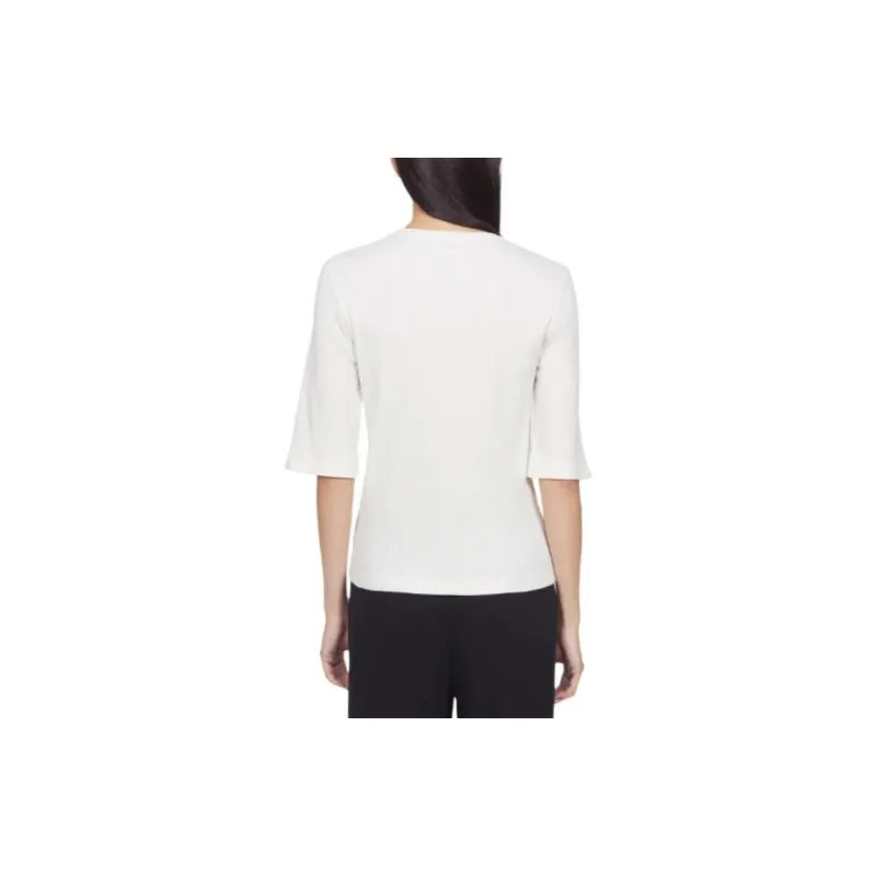 RODEBJER Fine ribbed Organic Cotton T shirt-4