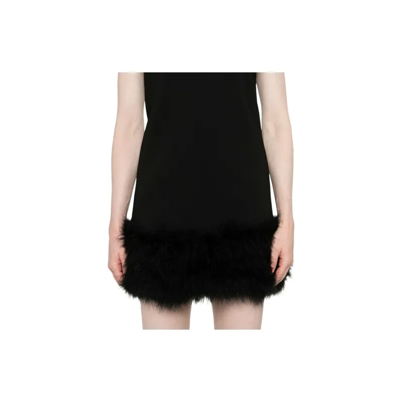 Blumarine Feather embellished Mini Dress-4