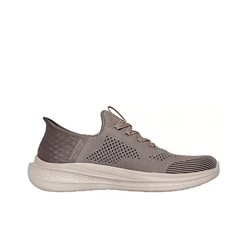 Skechers Slip Ins Slip Ins Technology Breathable Lightweight Mid Top Casual Shoes Men's Khaki-1