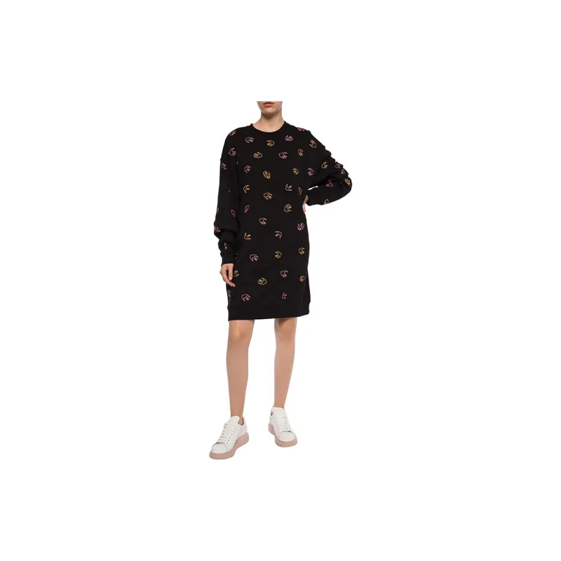 McQ Alexander McQueen Long Sleeved Dresses Women's Black-1
