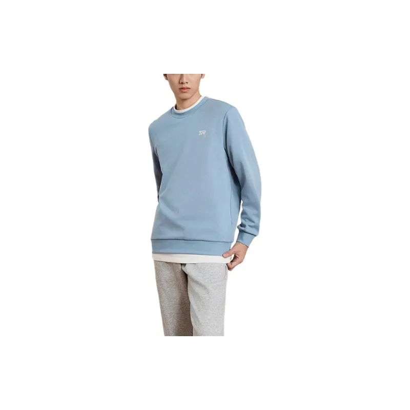 QIAODAN Men's Training Series Sweatshirt Men's Soft Gray Blue-3