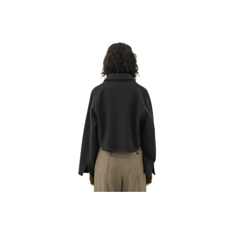 PUBLIC TOKYO Cropped Coats Women's Dark Gray-7