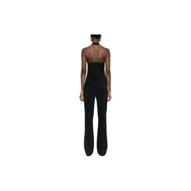 Patrizia Pepe Crystal embellished Halterneck Jumpsuit-2