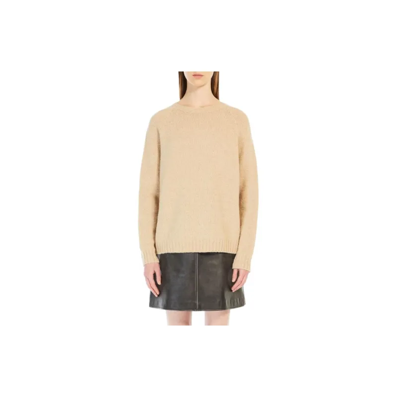 WEEKEND MaxMara Ghiacci Collection Alpaca And Cotton Sweater Sweater Women's Sand-1