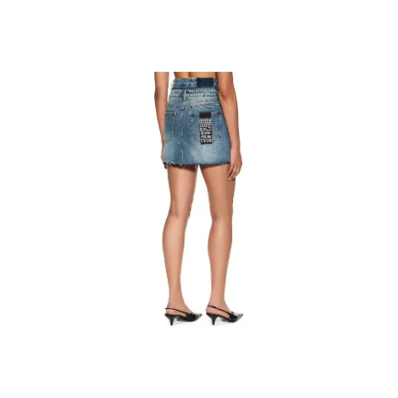 Ksubi Model Mini Rework Aged Mini Skirt-2