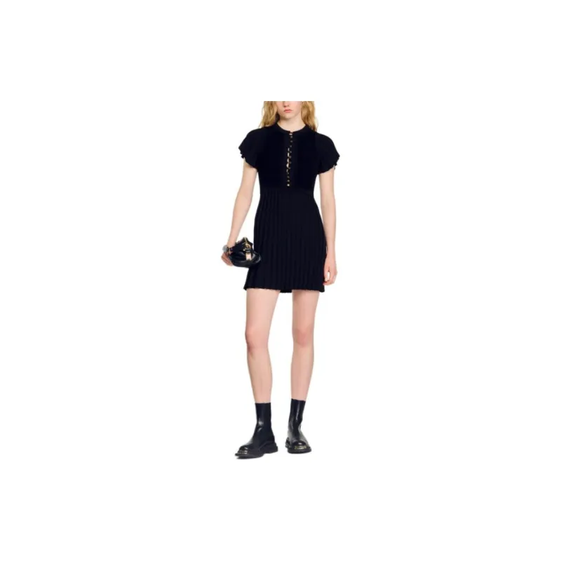 Sandro Knitted Mini Dress-1