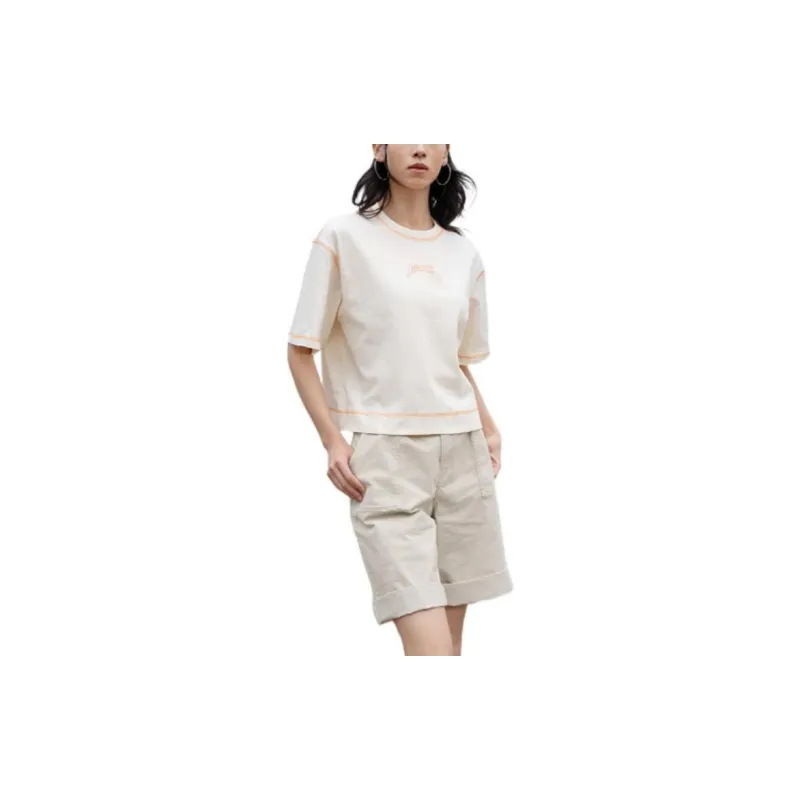 Vans Drop Shoulder Sleeve T Shirt Women's Vintage White-2