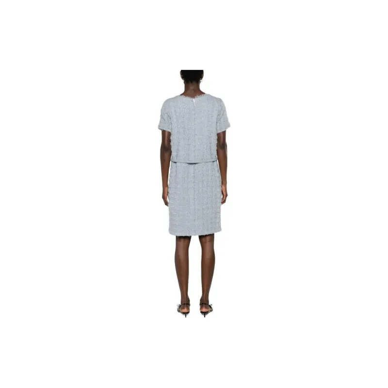GUCCI Tweed Short-Sleeve Dress-5