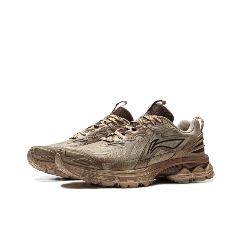 LiNing Fuyao 2.0 Trail Anti-Slip And Wear-Resistant Support Low-Top Sprint Running Shoes Men's Gray-2