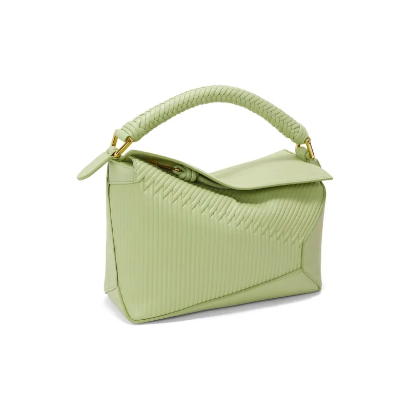 LOEWE Puzzle Cow Leather Shoulder Bag, Crossbody Bag, Handbag Small Size Women's Light Pear-1