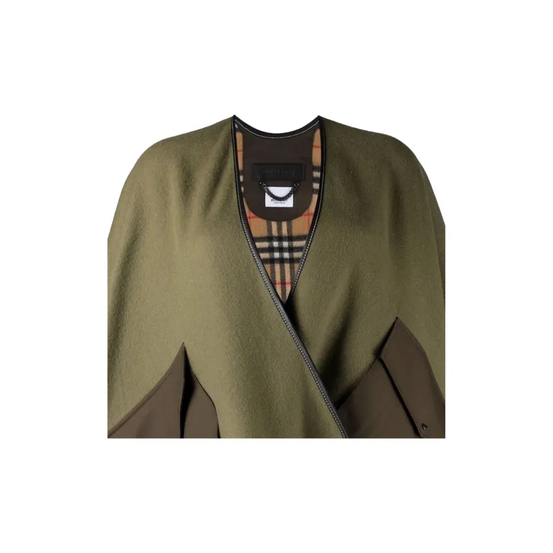Burberry Cloaks Women's Olive Green-4
