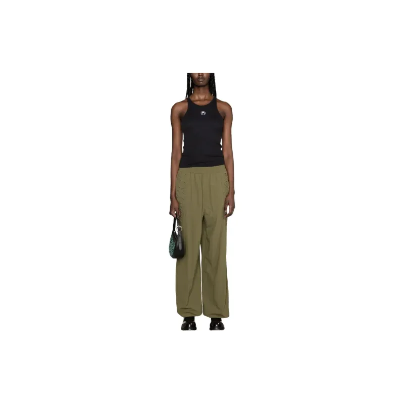 Marine Serre Moon embroidered Ribbed Tank Top-1