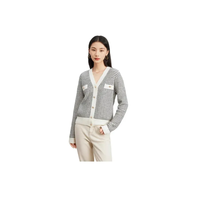 TKY SHOP Sweater Women's Black White-3