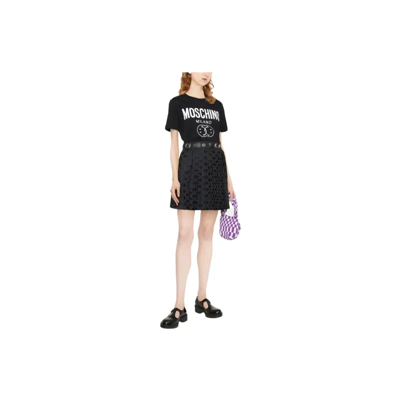 MOSCHINO Logo Printed Crewneck T Shirt-1